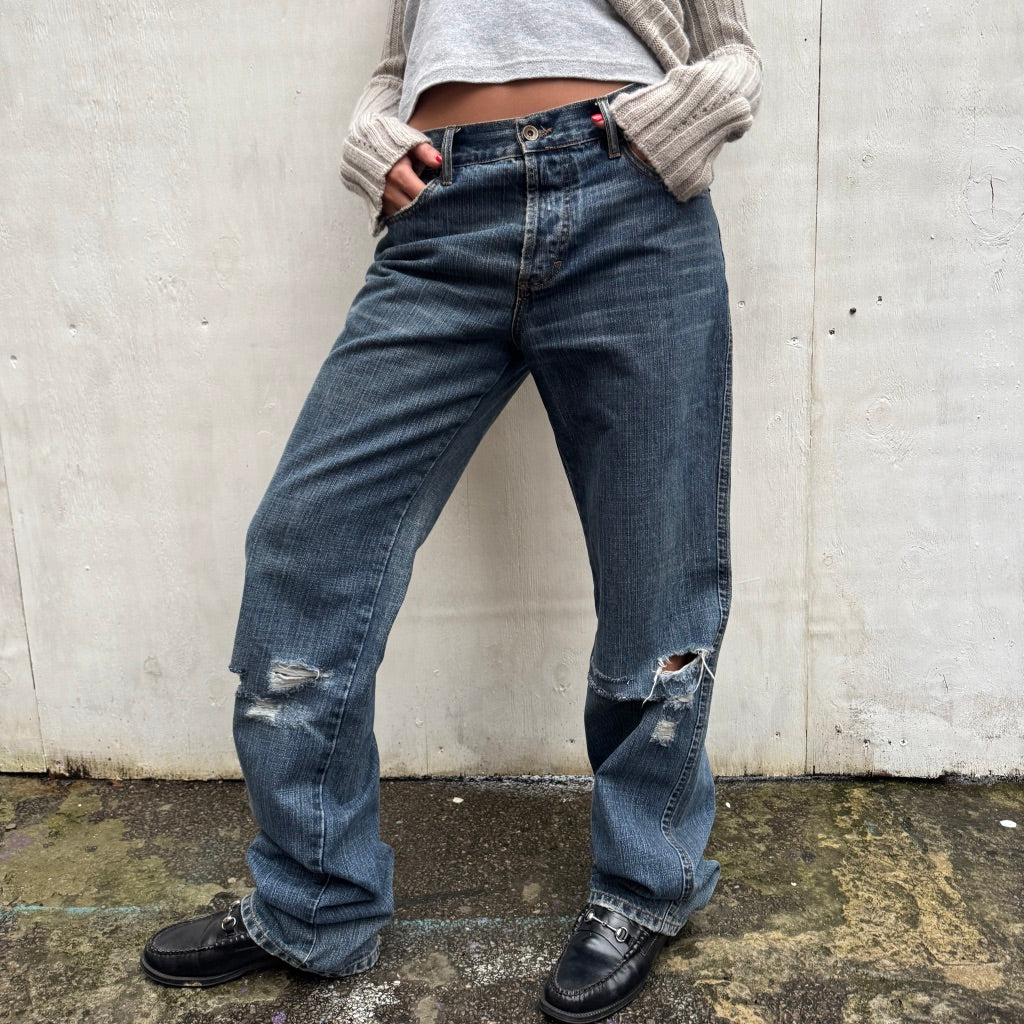 Dolce & Gabbana Blue Ripped Jeans