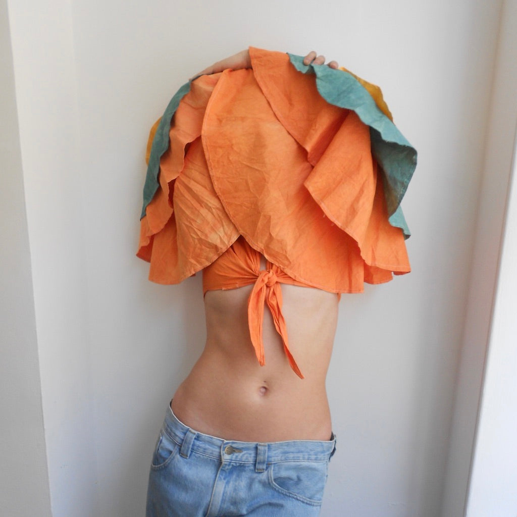 Orange Salsa Cropped Top