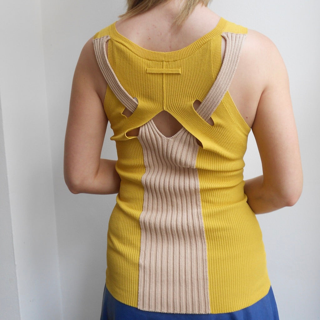 Jean Paul Gaultier Mustard Ribbed Tank