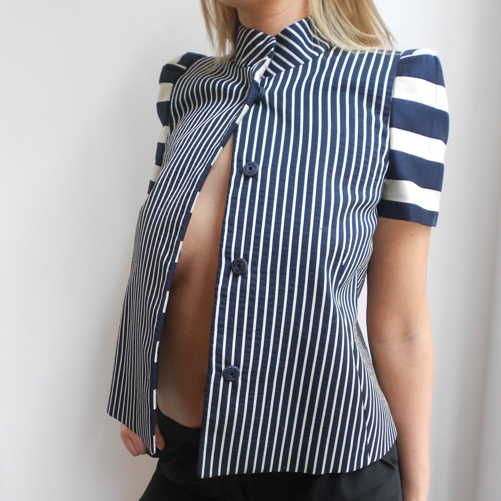 Emporio Armani Navy Stripe Blazer