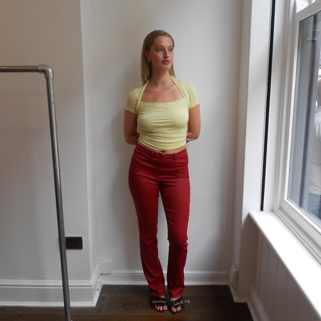 Patrizia Pepe Red Stretchy Trousers