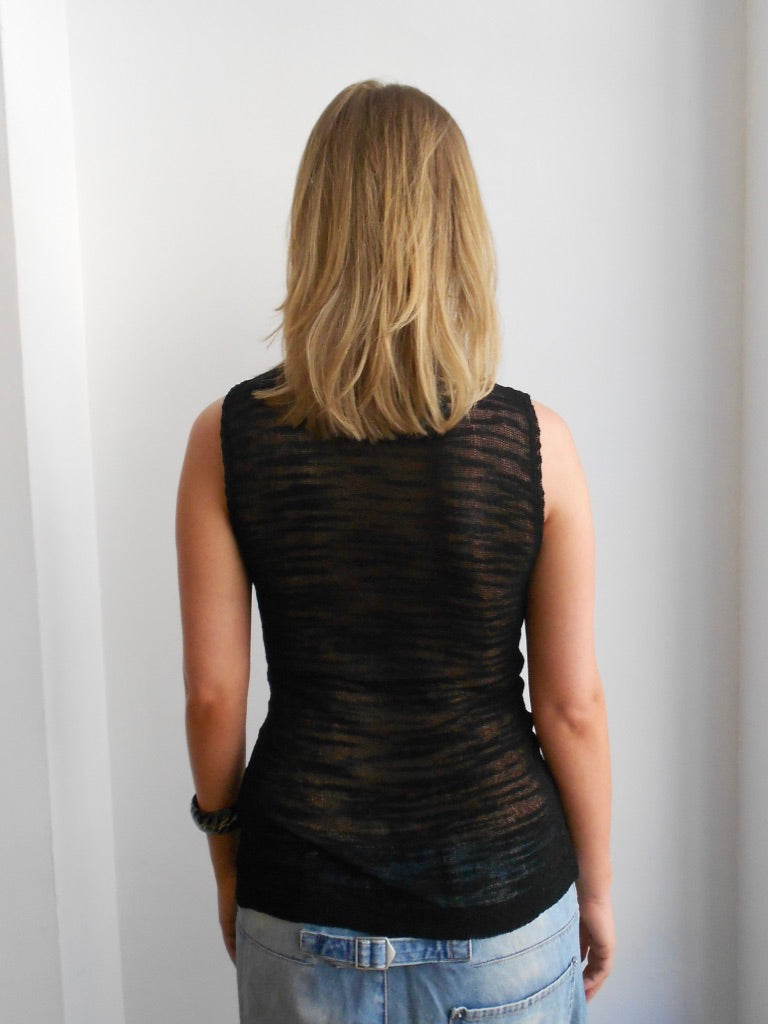 Black Knit Tank Top
