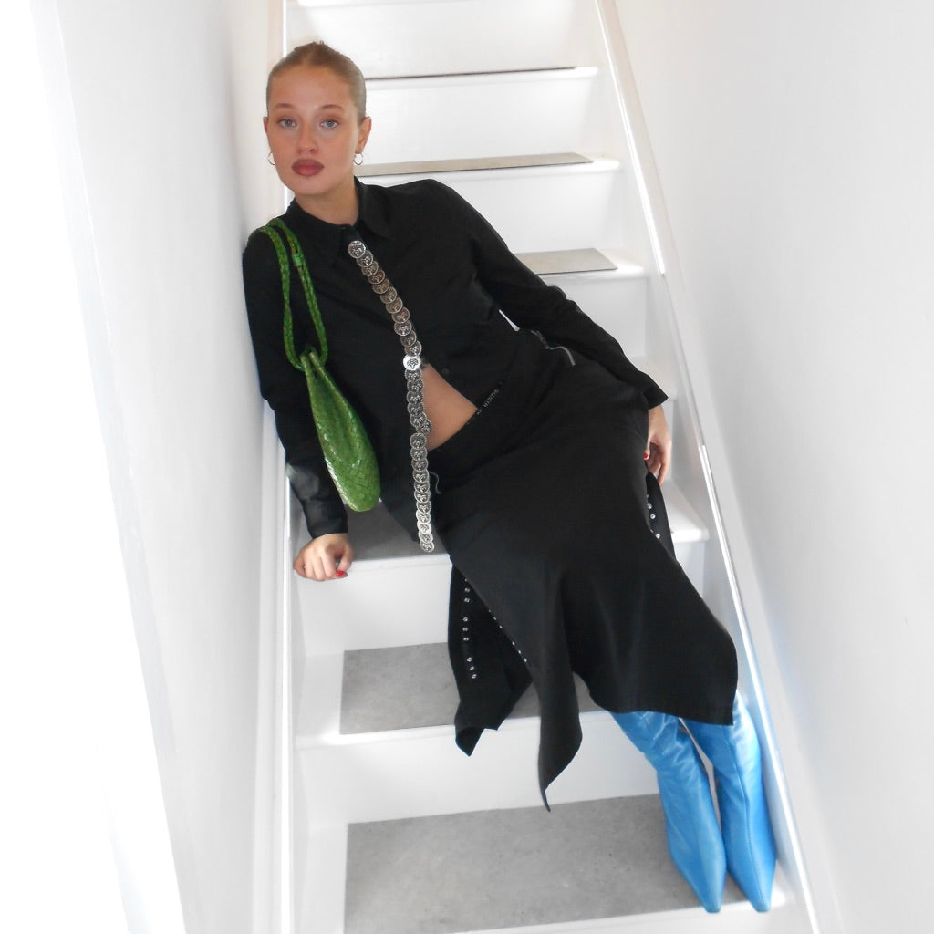 Le Jean de Marithe Francois Girbaud Maxi Skirt